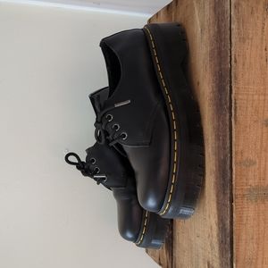 Dr. Martens 1461 Quad Platform Smooth Leather Black Shoes US M8/W9